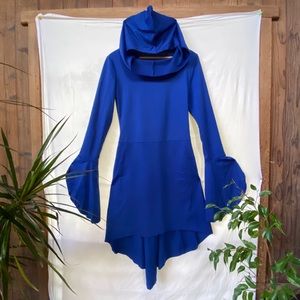 Never worn hooded dress with lace up detail